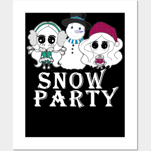 snow party Posters and Art